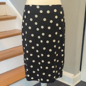 Polka Dot Black and White Pencil Skirt